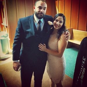 Lace embroidered mauve pink dress